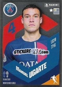 Sticker Manuel Ugarte (Le Génie) - Foot 2023-2024
 n. 345 - Panini