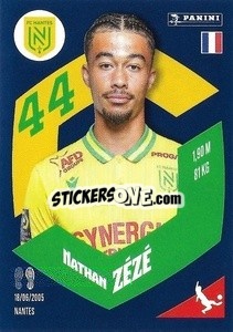 Figurina Nathan Zézé - Foot 2023-2024
 n. 286 - Panini