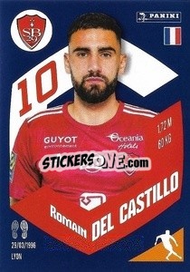 Sticker Romain Del Castillo - Foot 2023-2024
 n. 33 - Panini