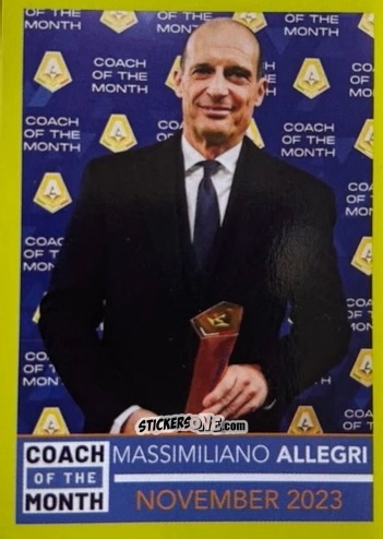 Figurina Massimiliano Allegri (November 2023) - Calciatori 2023-2024
 n. CM4 - Panini