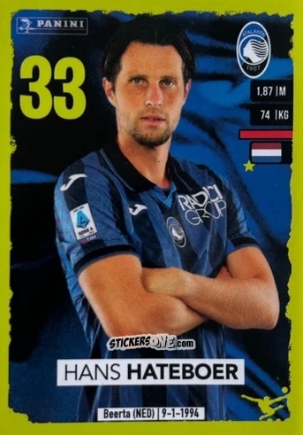 Figurina Hans Hateboer (Upgrade) - Calciatori 2023-2024
 n. U1 - Panini