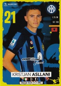Sticker Kristjan Asllani (Upgrade) - Calciatori 2023-2024
 n. U18 - Panini