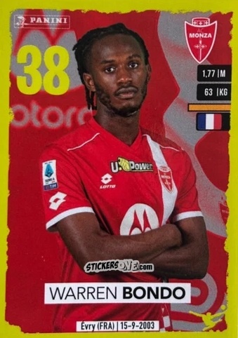 Sticker Warren Bondo (Upgrade) - Calciatori 2023-2024
 n. U27 - Panini