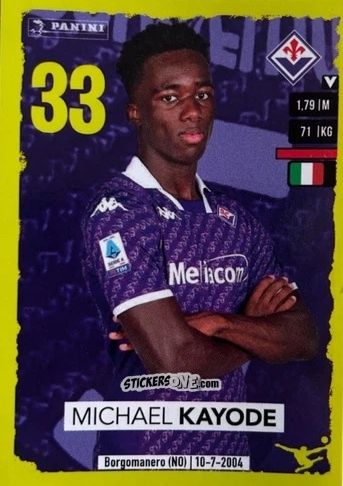 Sticker Michael Kayode (Upgrade) - Calciatori 2023-2024
 n. U9 - Panini