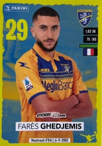 Sticker Farès Ghedjemis (Frosinone)