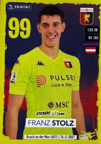 Cromo Franz Stolz (Genoa) - Calciatori 2023-2024
 n. U53 - Panini