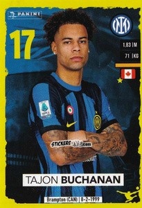 Sticker Tajon Buchanan (Inter) - Calciatori 2023-2024
 n. U58 - Panini