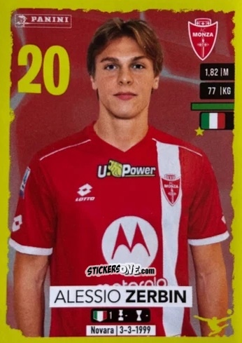 Sticker Alessio Zerbin (Monza) - Calciatori 2023-2024
 n. U65 - Panini