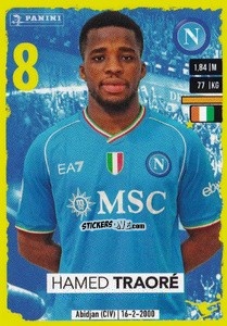 Sticker Hamed Traoré (Napoli) - Calciatori 2023-2024
 n. U67 - Panini