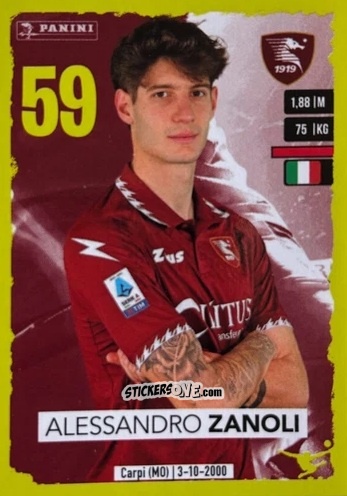 Sticker Alessandro Zanoli (Salernitana)