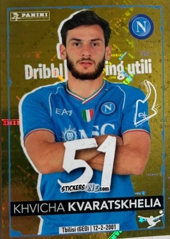 Sticker Khvicha Kvaratskhelia - Calciatori 2023-2024
 n. 373g - Panini