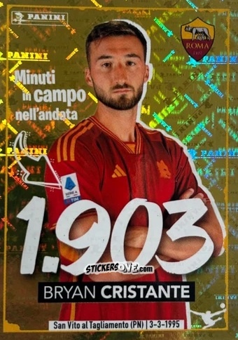 Figurina Bryan Cristante - Calciatori 2023-2024
 n. 394g - Panini