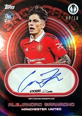 Figurina Alejandro Garnacho - Showtime UEFA Club Competitions 2022-2023
 n. A27r - Topps