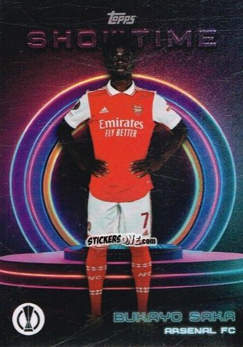 Figurina Bukayo Saka - Showtime UEFA Club Competitions 2022-2023
 n. 52 - Topps