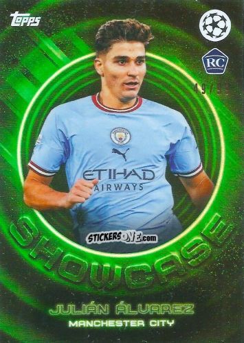 Cromo Julián Álvarez - Showtime UEFA Club Competitions 2022-2023
 n. 83gr - Topps
