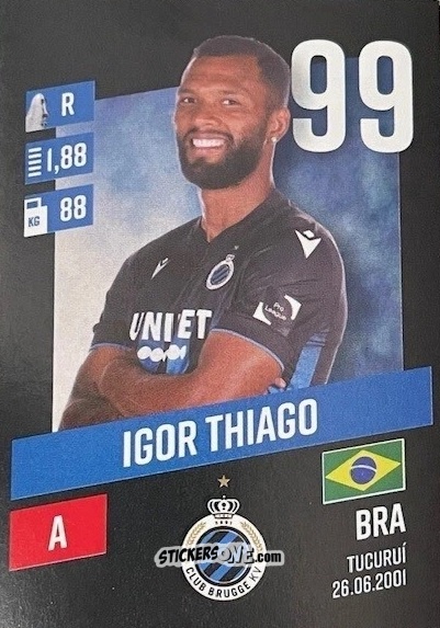 Figurina Igor Thiago - Belgian Pro League 2023-2024
 n. 80 - Panini