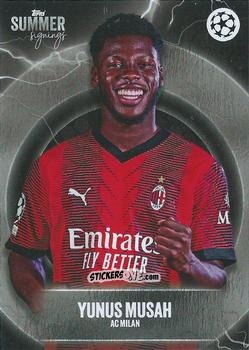 Sticker Yunus Musah - UEFA Club Competitions Summer Signings 2023-2024
 n. 50 - Topps