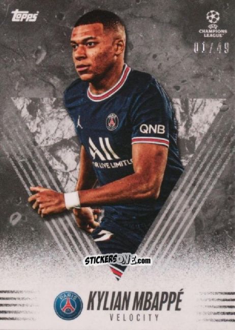 Sticker Kylian Mbappe - Alphonso Davies My Journey UEFA Champions League 2021-2022 n. 28b - Topps