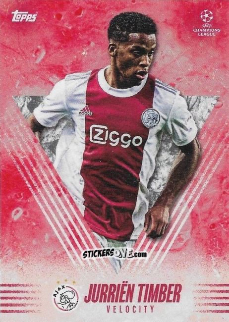 Sticker Jurrien Timber - Alphonso Davies My Journey UEFA Champions League 2021-2022 n. 25 - Topps