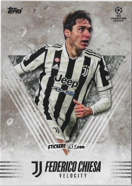 Sticker Federico Chiesa - Alphonso Davies My Journey UEFA Champions League 2021-2022 n. 26 - Topps