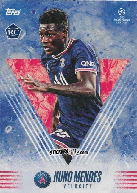 Sticker Nuno Mendes - Alphonso Davies My Journey UEFA Champions League 2021-2022 n. 35 - Topps