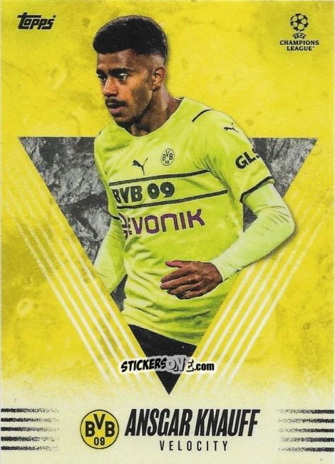 Sticker Ansgar Knauff - Alphonso Davies My Journey UEFA Champions League 2021-2022 n. 43 - Topps