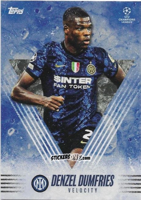 Sticker Denzel Dumfries - Alphonso Davies My Journey UEFA Champions League 2021-2022 n. 46 - Topps