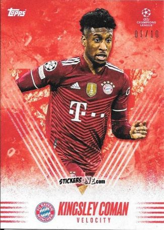 Sticker Kingsley Coman - Alphonso Davies My Journey UEFA Champions League 2021-2022 n. 27r - Topps