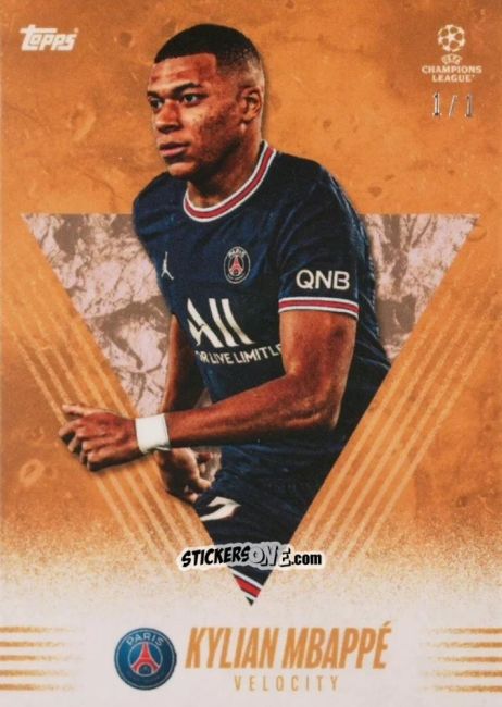Sticker Kylian Mbappe - Alphonso Davies My Journey UEFA Champions League 2021-2022 n. 28o - Topps