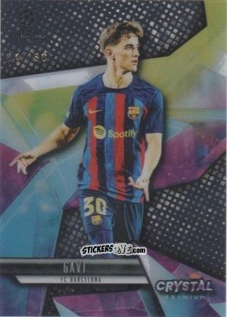 Sticker Gavi - Crystal Premium UEFA Champions League 2022-2023
 n. 20 - Topps