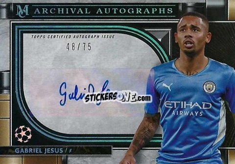 Figurina Gabriel Jesus - UEFA Champions League Museum Collection 2021-2022
 n. AA-GJ - Topps