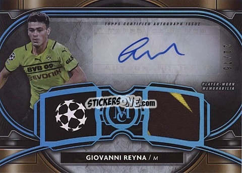 Cromo Giovanni Reyna - UEFA Champions League Museum Collection 2021-2022
 n. MAR-GR - Topps