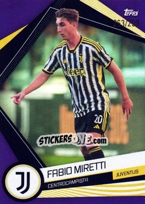 Figurina Fabio Miretti - Juventus 2023-2024 n. JUV-9p - Topps