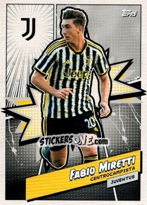 Figurina Fabio Miretti - Juventus 2023-2024 n. JUVH-11 - Topps