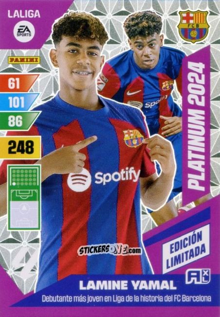 Figurina Lamine Yamal - LaLiga 2023-2024. Adrenalyn XL
 n. LEP-LY - Panini