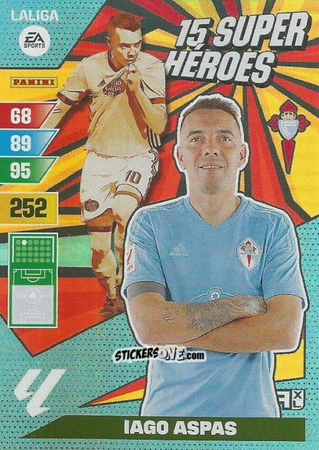 Figurina Iago Aspas - LaLiga 2023-2024. Adrenalyn XL
 n. SH-4 - Panini