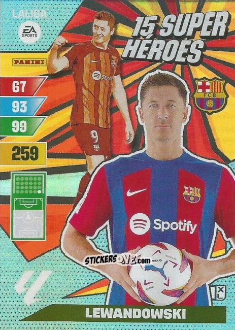 Sticker Lewandowski - LaLiga 2023-2024. Adrenalyn XL
 n. SH-8 - Panini