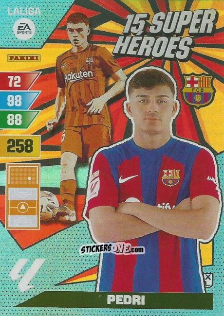 Sticker Pedri - LaLiga 2023-2024. Adrenalyn XL
 n. SH-12 - Panini