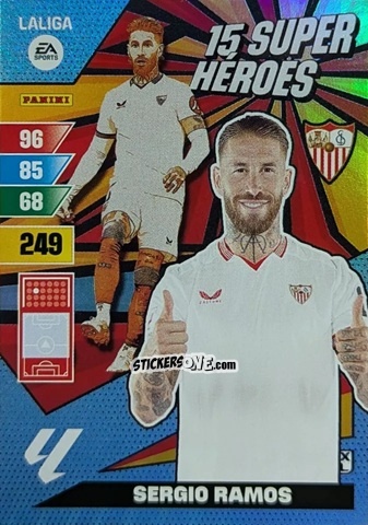 Cromo Sergio Ramos - LaLiga 2023-2024. Adrenalyn XL
 n. SH-13 - Panini