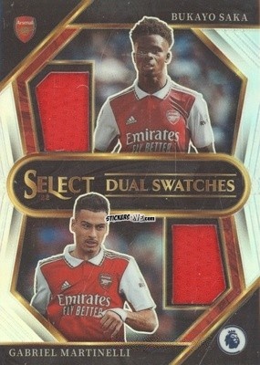 Figurina Bukayo Saka / Gabriel Martinelli - Select Premier League 2022-2023 n. DS-ASB - Panini