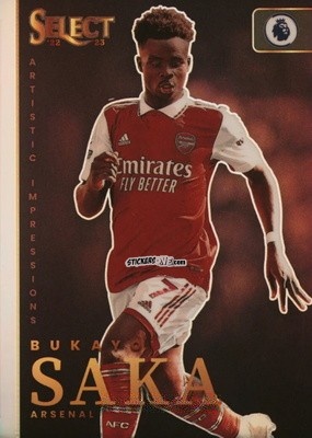Figurina Bukayo Saka - Select Premier League 2022-2023 n. AI18 - Panini