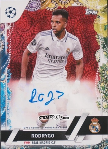 Figurina Rodrygo - Carnaval Edition UEFA Club Competitions 2022-2023
 n. CA-R - Topps