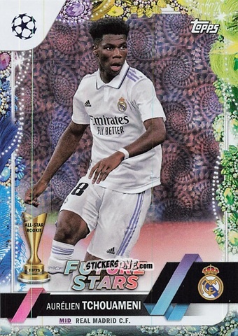 Cromo Aurélien Tchouameni - Carnaval Edition UEFA Club Competitions 2022-2023
 n. 124 - Topps