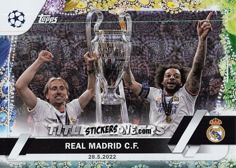 Cromo Real Madrid (Modric / Marcelo With Cup) - Carnaval Edition UEFA Club Competitions 2022-2023
 n. 125 - Topps