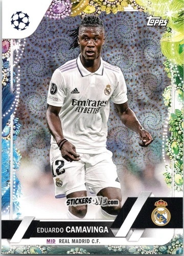 Sticker Eduardo Camavinga - Carnaval Edition UEFA Club Competitions 2022-2023
 n. 12 - Topps