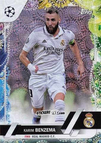 Figurina Karim Benzema - Carnaval Edition UEFA Club Competitions 2022-2023
 n. 14 - Topps