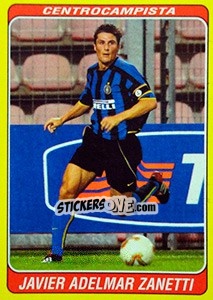 Figurina Javier Adelmar Zanetti - Supercalcio 2002-2003 n. 107 - Panini
