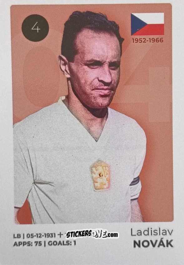 Cromo Ladislav Novák - The Ultimate Collection of the Former National Football Teams
 n. 4 - Stickito
