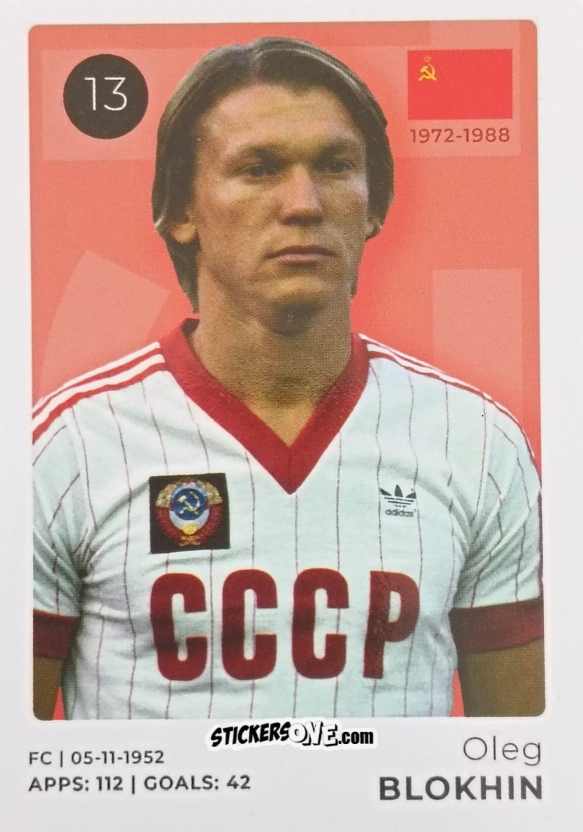 Figurina Oleg Blokhin - The Ultimate Collection of the Former National Football Teams
 n. 13 - Stickito