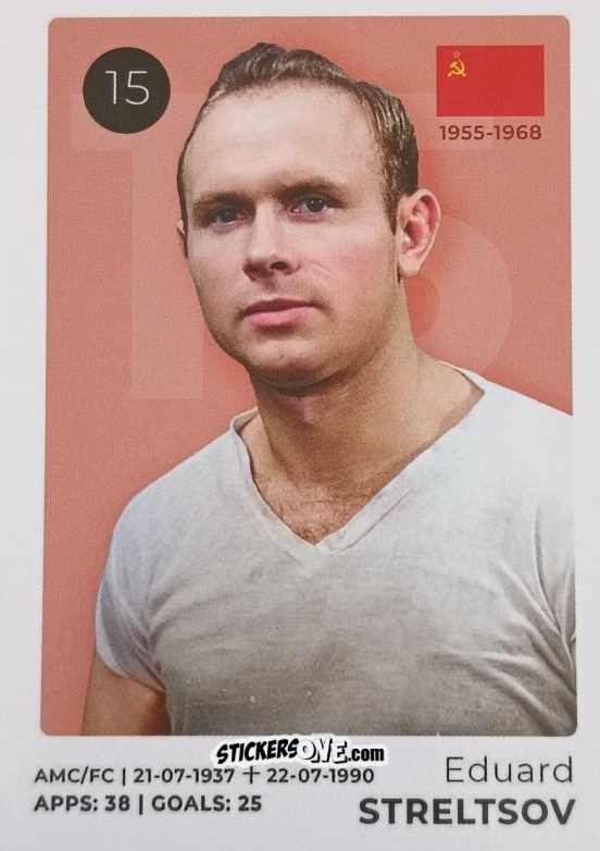 Figurina Eduard Streltsov - The Ultimate Collection of the Former National Football Teams
 n. 15 - Stickito